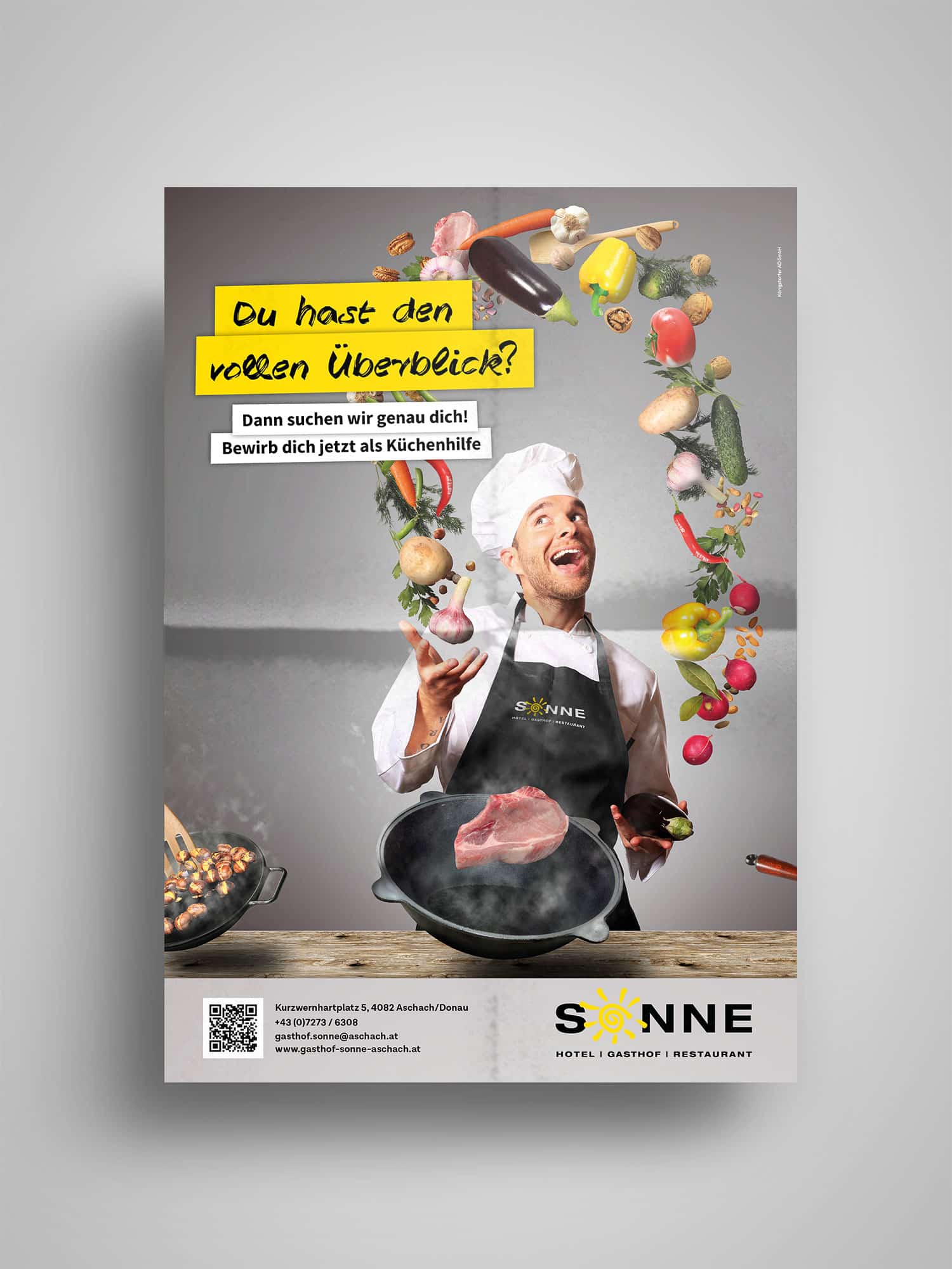 Sonne Recruiting Kampagne Küchenhilfe