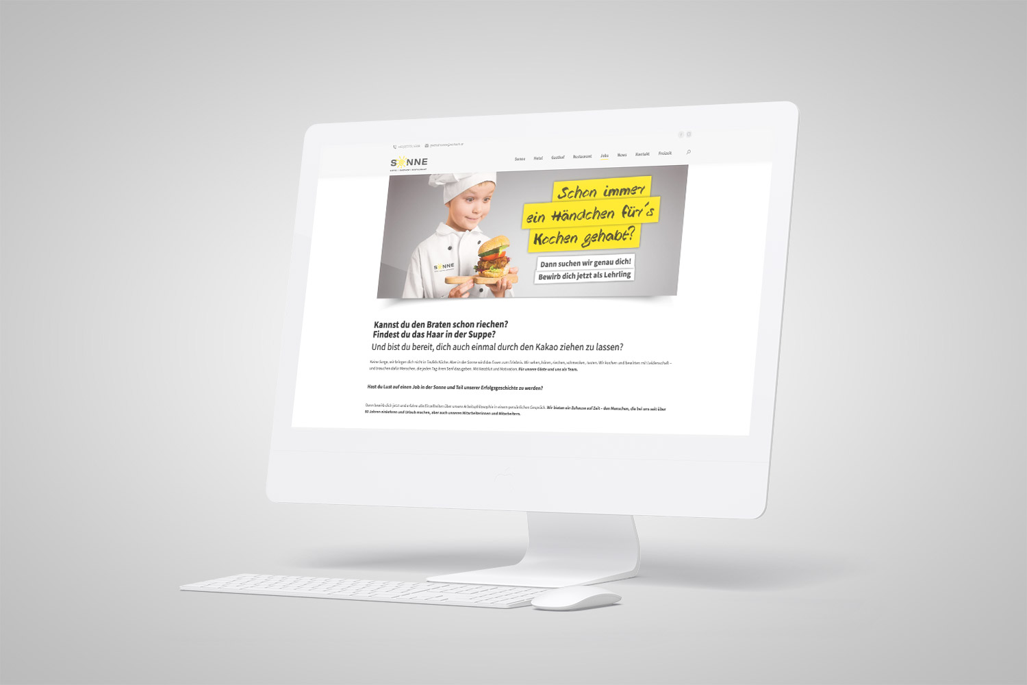 Sonne Website Gastronomie Jobs