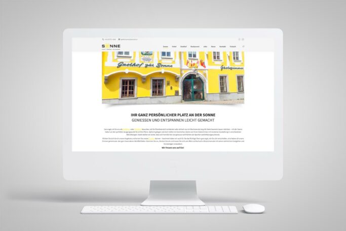 Sonne Website Homepage